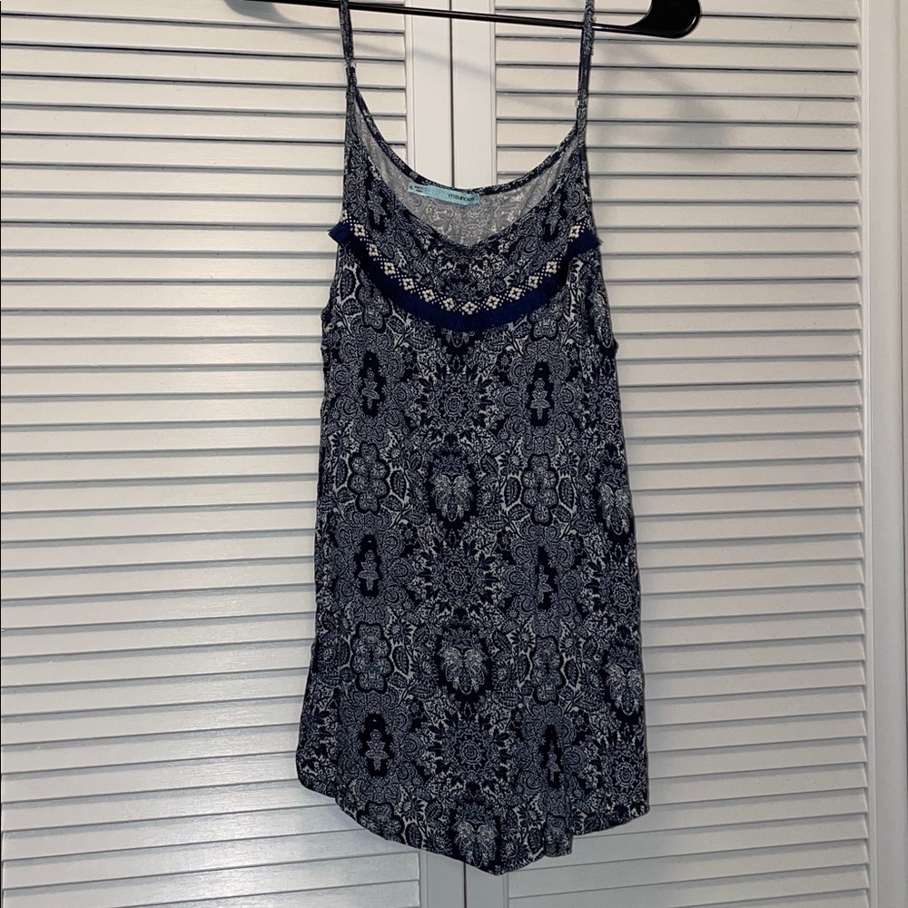 Maurices Navy Paisley Sleeveless Top, XL